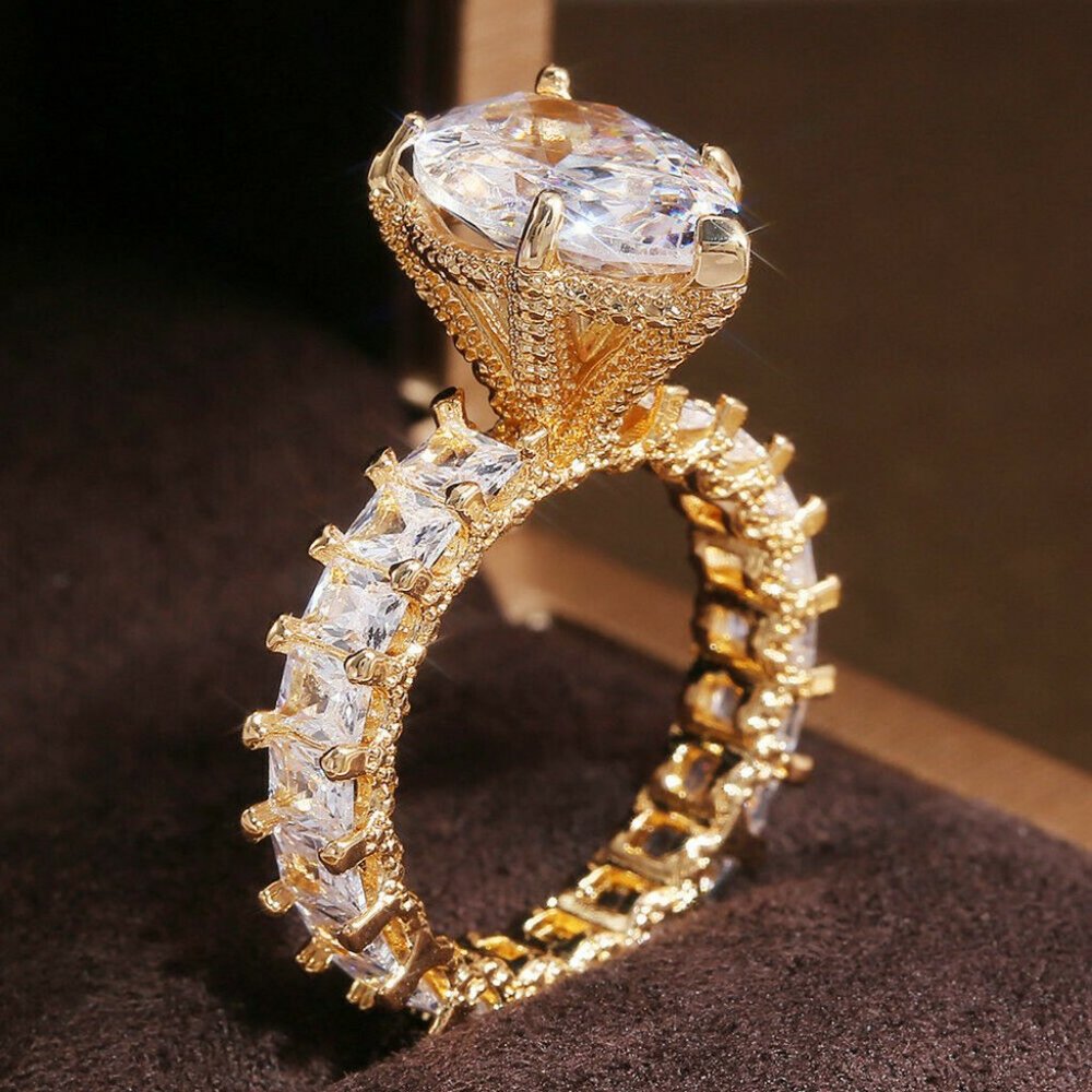 New Yellow Gold Sapphire Ring - Picture 1 of 4